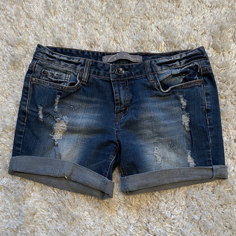 Refuge Dark Blue Jean Shorts